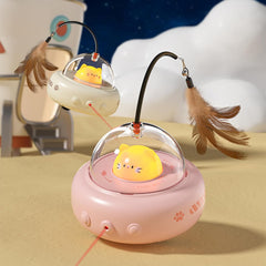 Interactive Spaceship Cat Toy