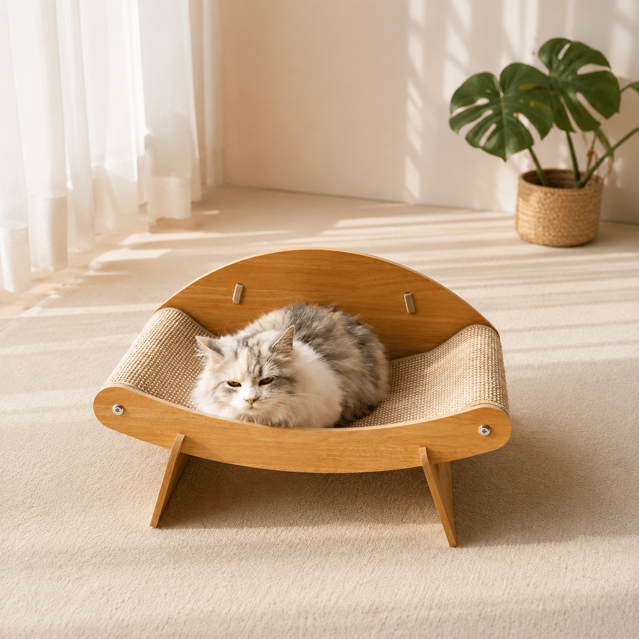 PetNova Sisal Cat Scratcher Sofa Bed