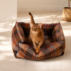 PetNova Tartan Pet Bed for Cats & Dogs