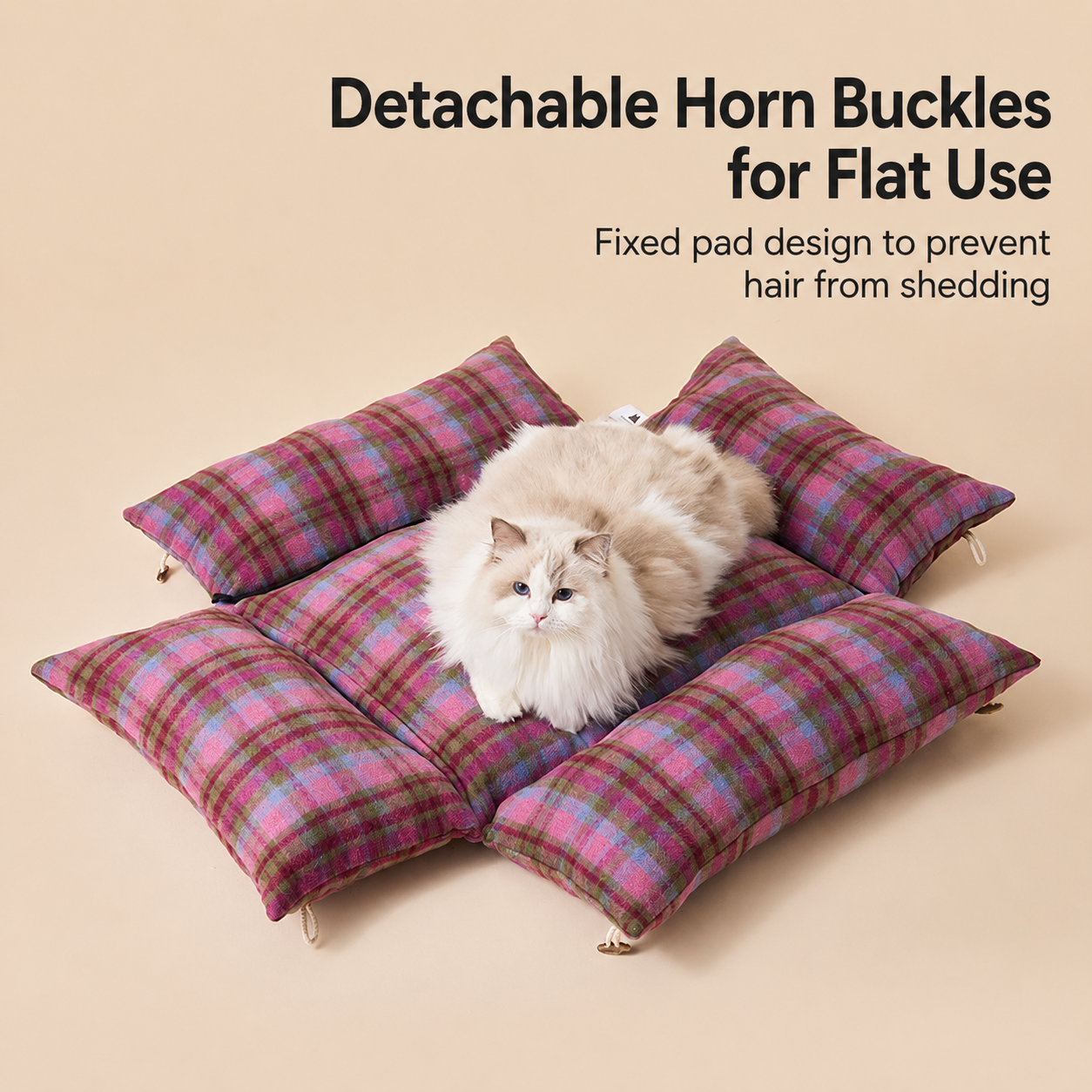 PetNova Tartan Pet Bed for Cats & Dogs