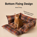 PetNova Tartan Pet Bed for Cats & Dogs