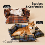 PetNova Tartan Pet Bed for Cats & Dogs