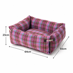 PetNova Tartan Pet Bed for Cats & Dogs