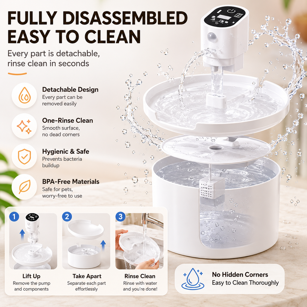 PetNova Automatic Ceramic Pet Water Fountain 2.3L