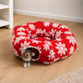 PetNova Christmas Donut Cat Tunnel Bed