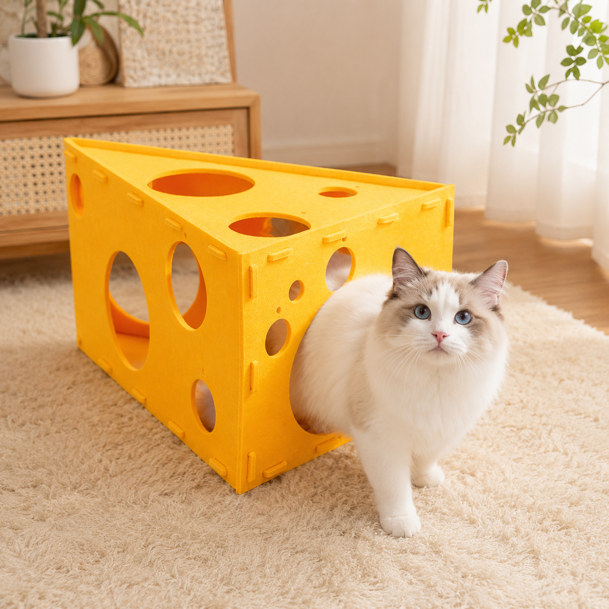 PetNova Cheese Felt Cat House