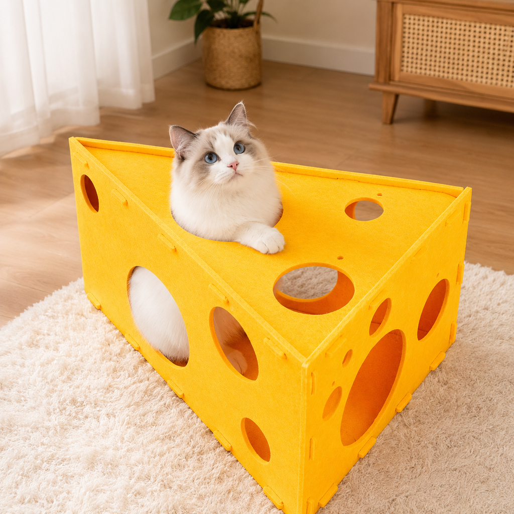 PetNova Cheese Felt Cat House