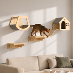PetNova Solid Wood Cat Wall Playground Set