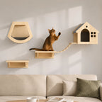 PetNova Solid Wood Cat Wall Playground Set