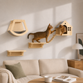 PetNova Solid Wood Cat Wall Playground Set
