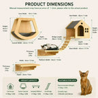 PetNova Solid Wood Cat Wall Playground Set