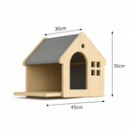 PetNova Solid Wood Wall-Mounted Cat Shelf House