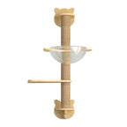 PetNova Solid Wood Wall-Mounted Cat Shelf House